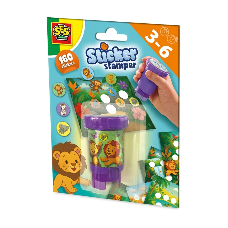 SES STICKER STAMPER - JUNGLEDIEREN - 8710341146061 - 14606