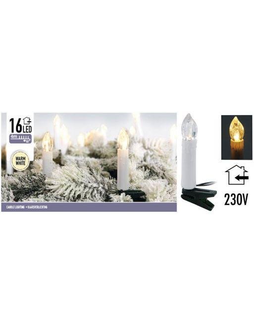 LEDVERLICHTING KAARSMODEL 16ST WARM WIT - 8711295518393 1 - AX8401000