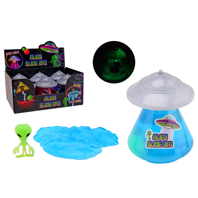 UFO SLIJM MET LICHT EN GLOW IN THE DARK - 8711866245994 - 24599