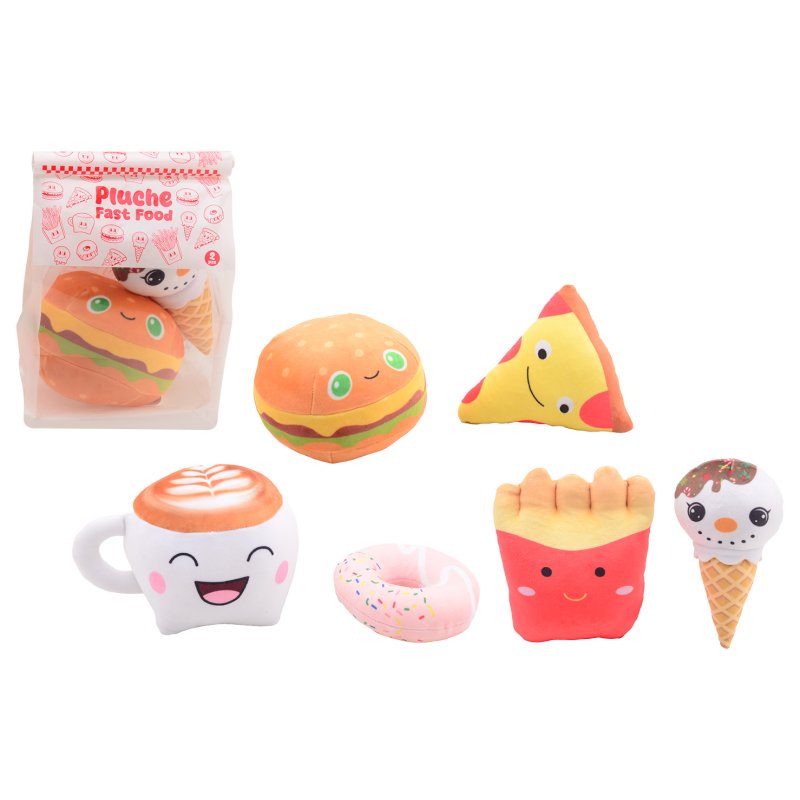 PLUSH &amp; PLAY FASTFOOD 2 STUKS DOGGYBAG - 8711866246335 - 8711866246335
