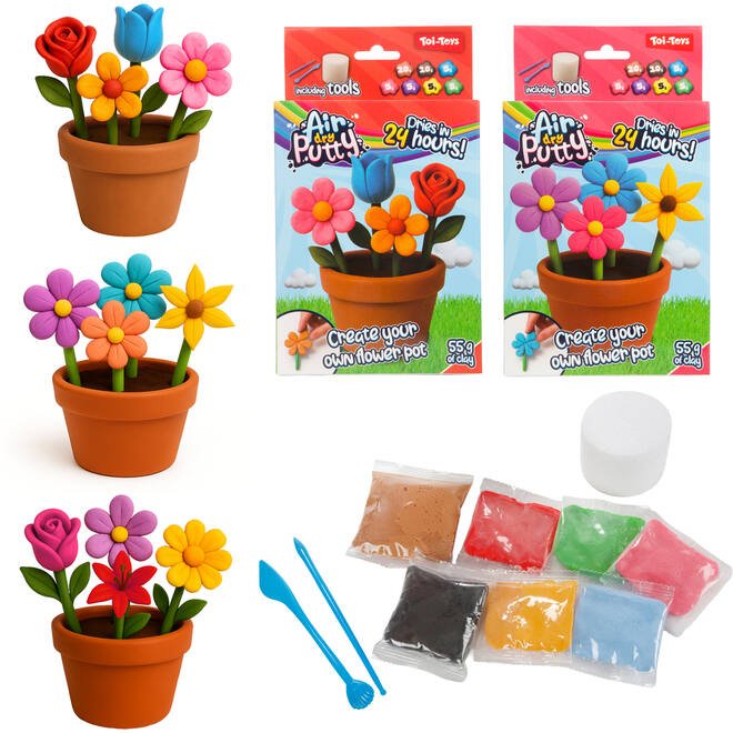 AIR SOFT KLEI BLOEMEN DIY 3 ASSORTI - 8714627034998 - 255-4998