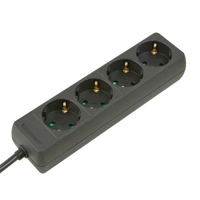 TAFELCONTACTDOOS 4DLG 1.5MTR SNOER ZWART - 8715063411534 - *0010233238