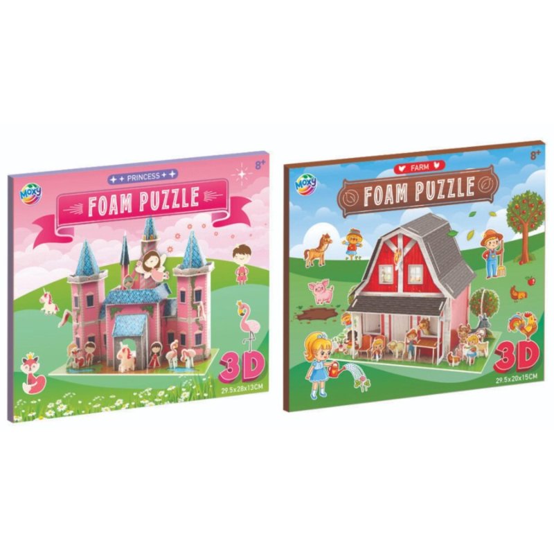 DIY PUZZEL FOAM 3D KASTEEL/BOERDERIJ MAK - 8715427194707 - 603-4707