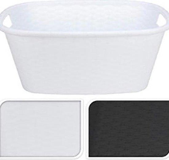 WASMAND RATTAN DECO 60X40X25 35L WIT/ZW - 8718158650900 - Y54980870