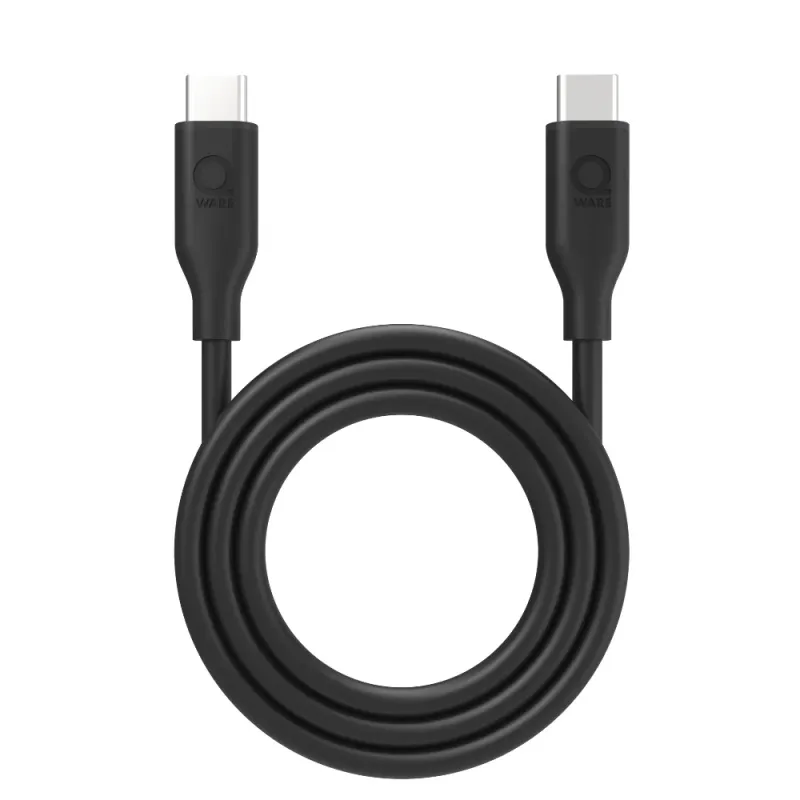 QWARE SILICONE FAST USB C - USB C BLACK - 8718657554112 - QWCB40BL