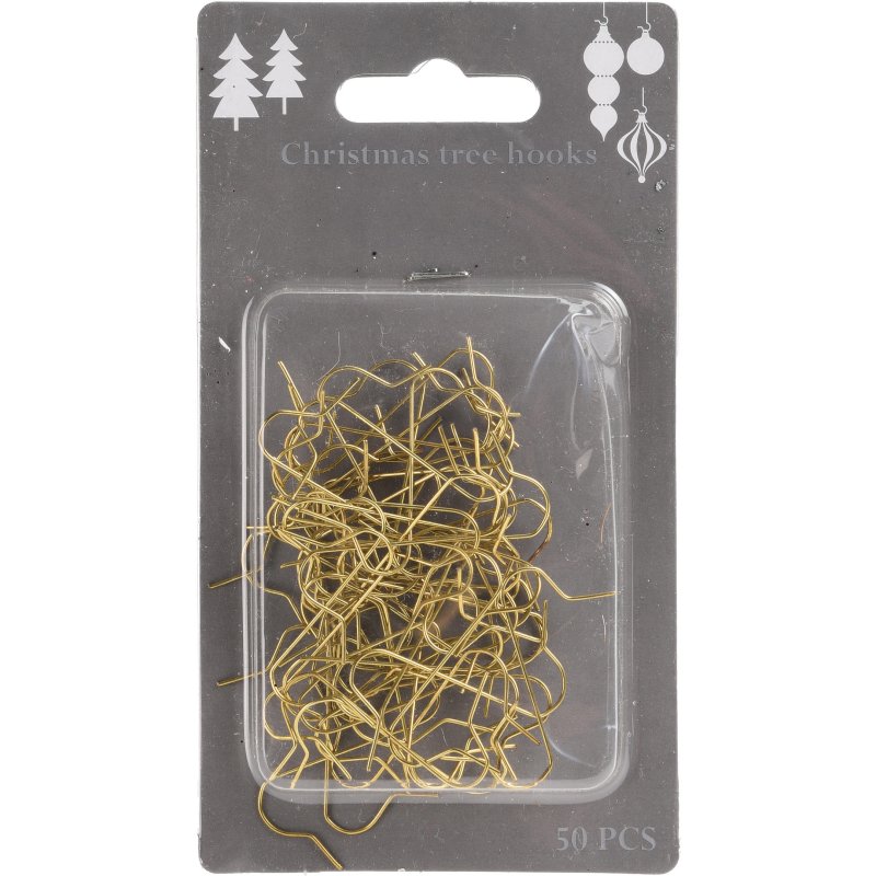 KERSTBOOMHAAKJES 50ST GOUD - 8719202189773 - 0498425