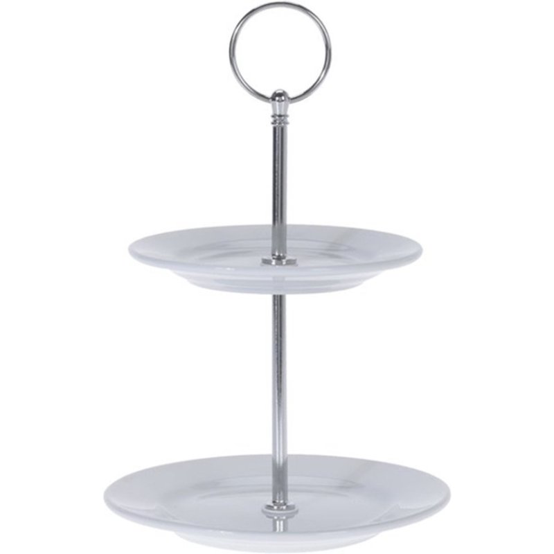 ETAGERE 2DELIG PORSELEIN 13/15CM - 8719202387643 - 795880090