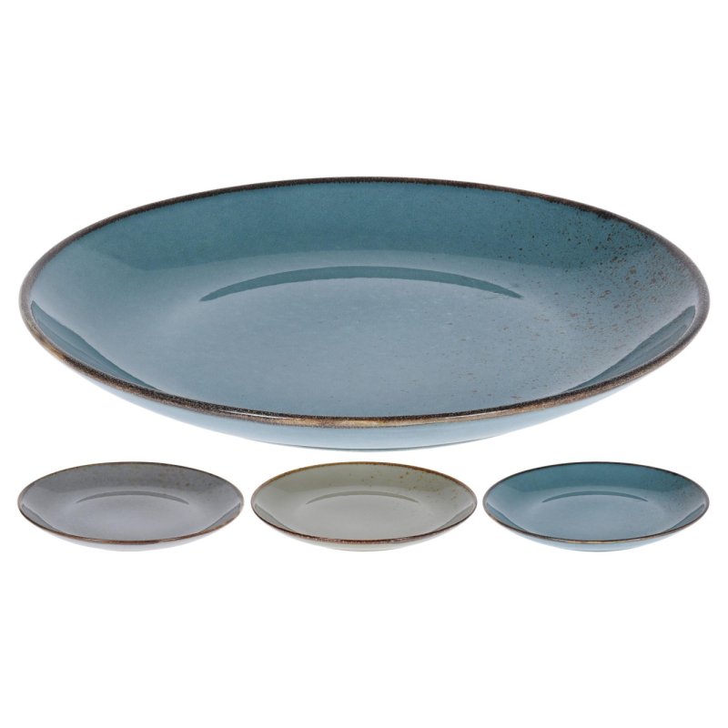 BORD AARDEWERK EARTHSTONE 27CM 3ASS MIX - 8719202451252 - J12000020