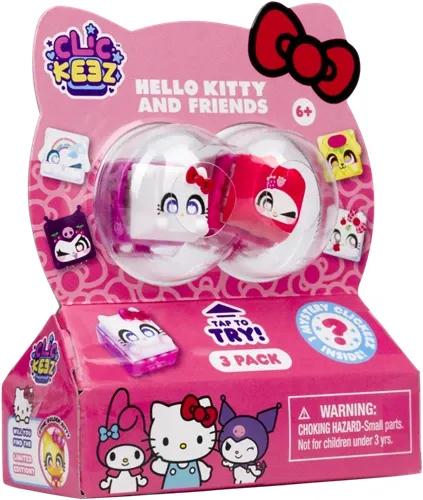 CLICKEEZ HELLO KITTY &amp; FRIENDS 3PACK - 8720077377066 - 602-7066