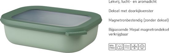 MEPAL CIRQULA RECHTHOEKIG 500ML - SAGE - 8720294018711 2 - 106251094700