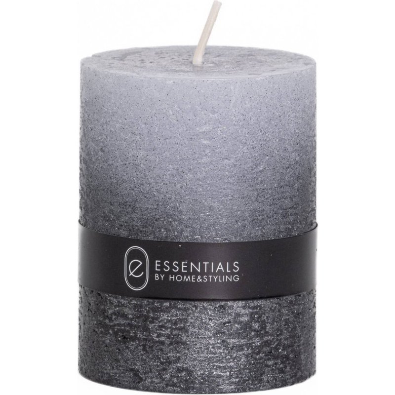 ESSENTIALS KAARS DIP DYE GRIJS 6X8CM - 8720573820721 - 420008100