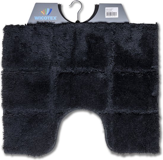 TOILETMAT 50X60 CM ACRYL RUIT ZWART - 8720908301581 - *0010234261