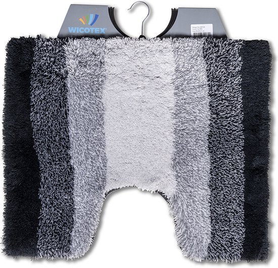 TOILETMAT REGENBOOG GRIJS ZWART 50X60 - 8720908301611 - 61656728