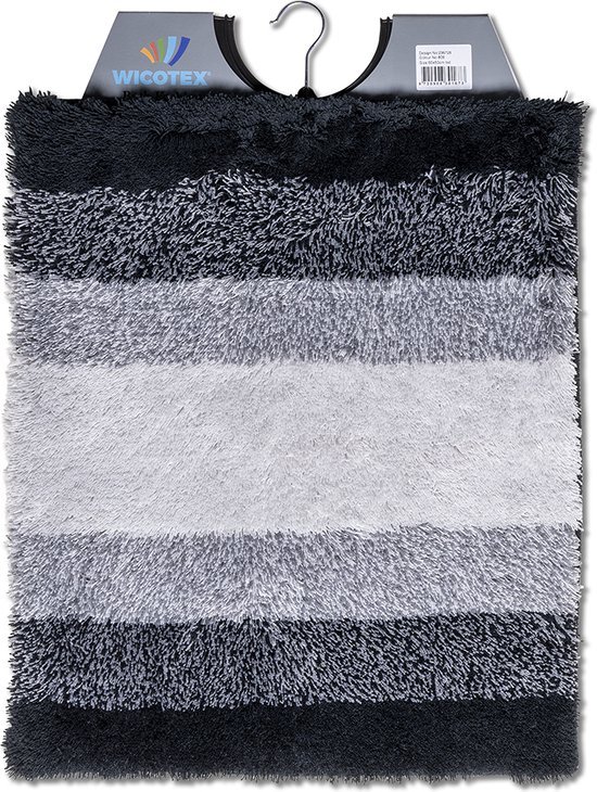 BIDETMAT 50X60 CM. REGENBOOG GRIJS ZWART - 8720908301673 - *0010234264