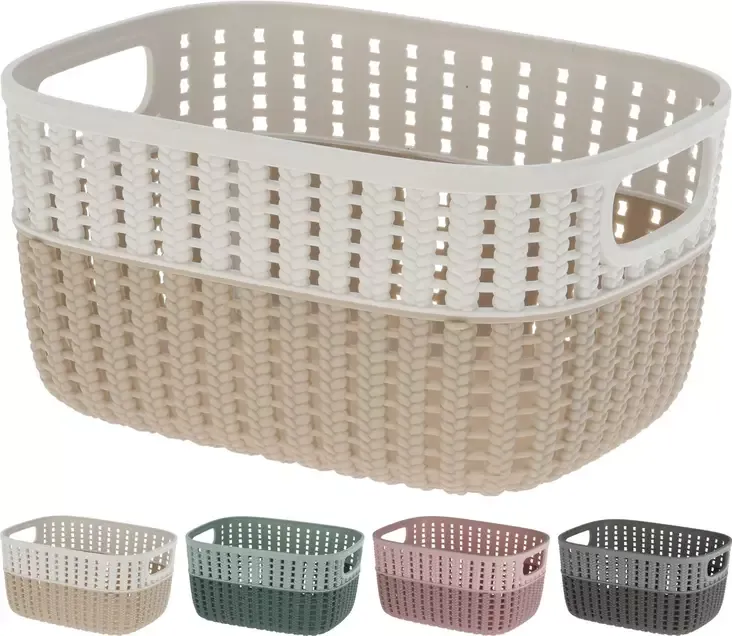 MANDJE DUO KNIT 23X18X12CM ASS KLEUR - 8721037140232 1 - 030002040