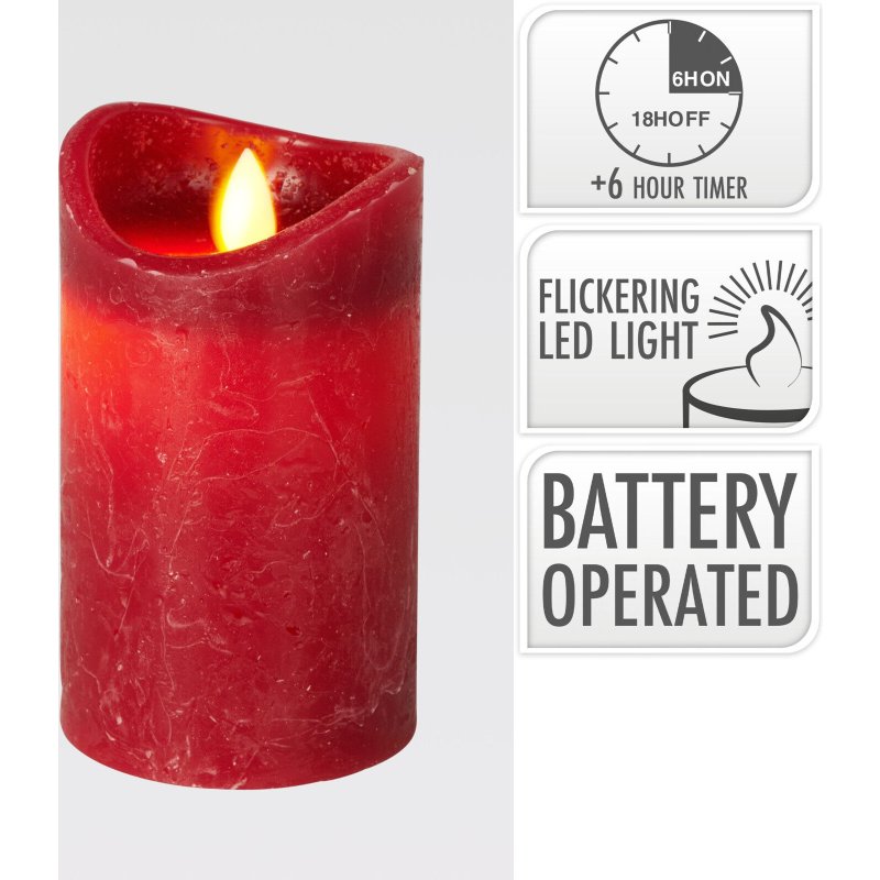 LEDKAARS ROOD BATT EN TIMER 75X125MM - 8721037704632 - 193-4632