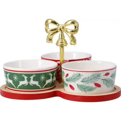 XMAS STRIK SERVEERSET 4DLG 20X18CM - 8721037994286 - 278001460