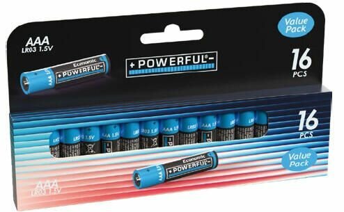 AAA ALKALINE BATTERIJEN 16-PACK - 8721461162671 - C31400090