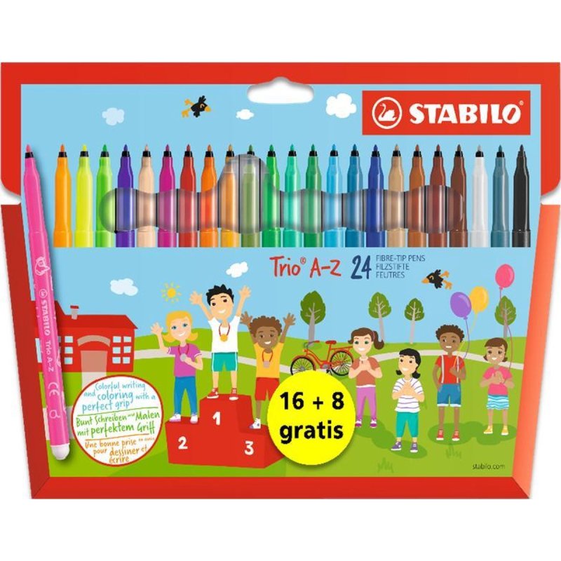STABILO VILTSTIFTEN TRIO AZ 16+8 ACTIE - 91 1 - *0010254391