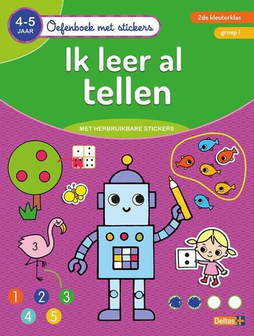 OEFENBOEK IK LEER TELLEN + STICKERS 4-5J - 9789044757828 1 - 0642411