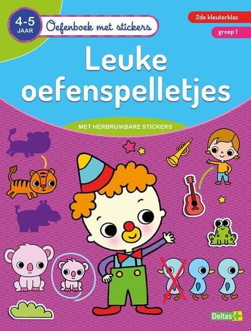 DELTAS OEFENBOEK STICKERS SPELLETJE 4-5J - 9789044757835 1 - 0642412