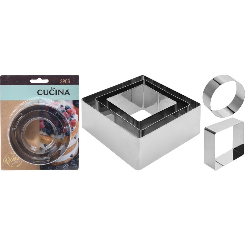 BAKRING SET 3-DELIG ROND OF VIERKANT - C80820490 - C80820490