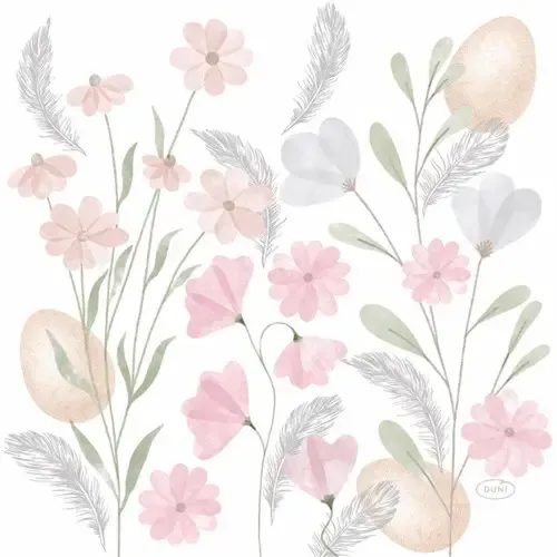 DUNI SERVETTEN SOFT EASTER 33X33CM - Duni servetten soft easter wit 3 laags - 7321012087937