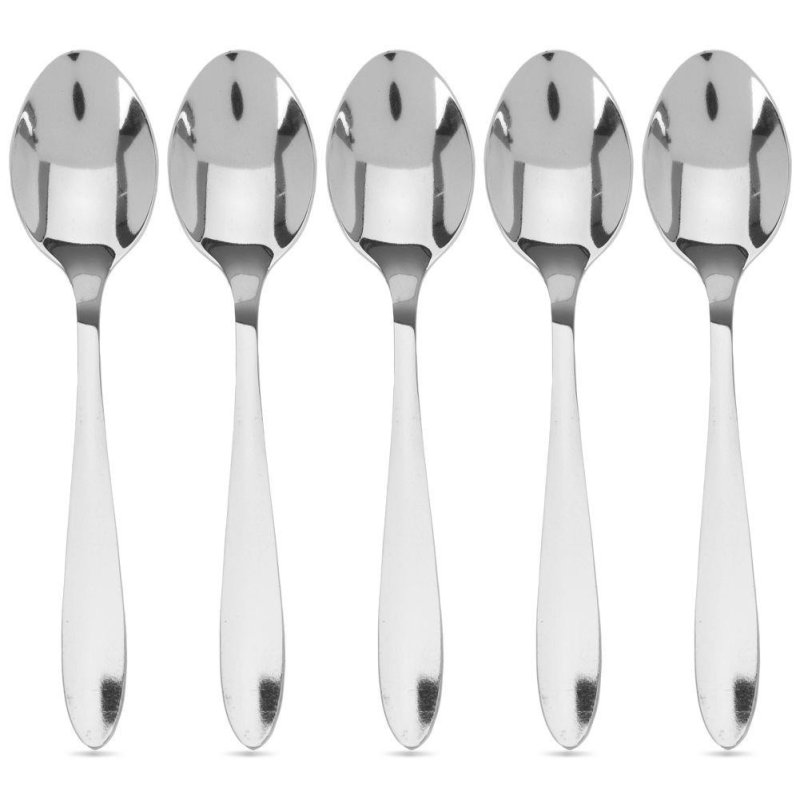 EH THEELEPEL KLEIN SET VAN 5 RVS - In deze set zitten 5 kleine koffielepels die gemaakt zijn van hoogwaardige kwaliteit de lepels kunnen in de vaatwasser - A12800160
