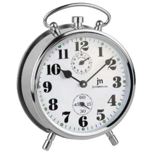 WEKKER JUST A MINUTE OPWINDBAAR ZILVER - Joehoe - JC8001S