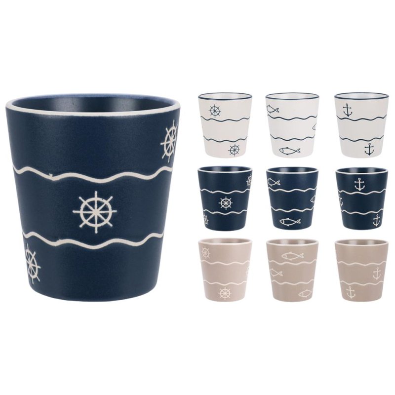 BEKER NAVY AARDEWERK 200ML 9ASS - Mok navy - 2015493