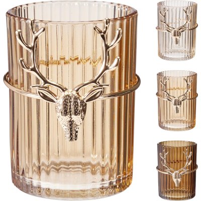 THEELICHTHOUDER DEER GOLD AMBER ASSORTI - Nnn - ASH600710