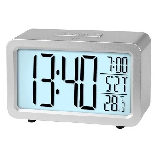 WEKKER JUST A MINUTE DIGITAAL+TEMP ZILV - S l960 - JD9529S
