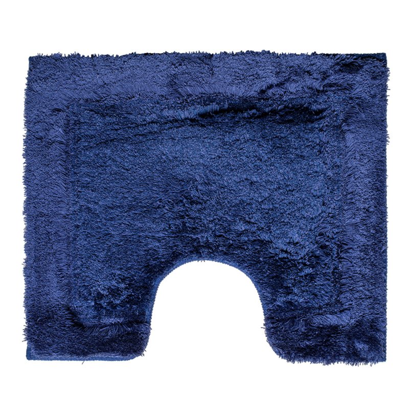 TOILETMAT 50X60 CM ACRYL DONKERBLAUW UNI - Toiletmat uni donkerblauw 50x60cm - 64-6